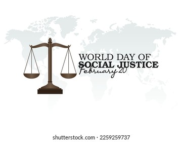 vector graphic of world day of social justice good for world day of social justice celebration. flat design. flyer design.flat illustration.