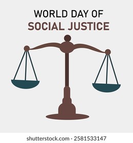 vector graphic of World Day of Social Justice good for national World Day of Social Justice celebration. flat design. flyer design.flat illustration.