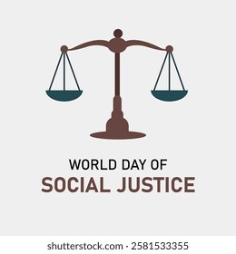 vector graphic of World Day of Social Justice good for national World Day of Social Justice celebration. flat design. flyer design.flat illustration.
