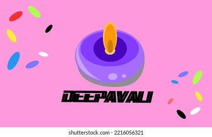 Vector graphic of world deepavali day for world deepavali day celebration. flat design. Line art design. flyer design. flat illustration. Banner design. October 24