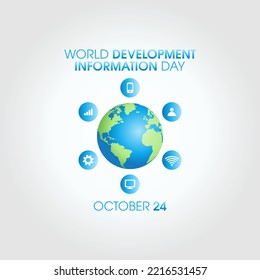 gráfico vectorial del día mundial de la información sobre el desarrollo, bueno para la celebración del día mundial de la información sobre el desarrollo. diseño plano. diseño de volante.ilustración plana.