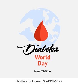 vector graphic of World Diabetes Day good for national World Diabetes Day celebration. flat design. flyer design.flat illustration.