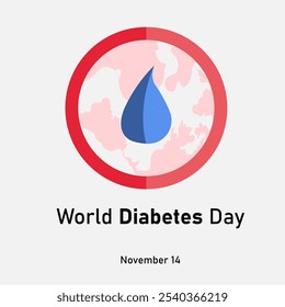 vector graphic of World Diabetes Day good for national World Diabetes Day celebration. flat design. flyer design.flat illustration.