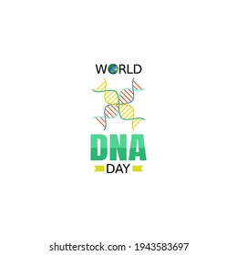 gráfico vectorial del día mundial del adn bueno para la celebración del Día Mundial del Adn. diseño plano. diseño de volante.ilustración plana.