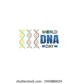 Vektorgrafik der Welt dna Tag gut für die Welt dna Tag Feier. flaches Design. flyer design.flache Illustration.	