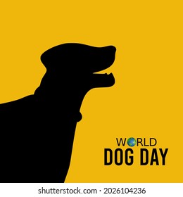 vector graphic of world dog day good for world dog day celebration. flat design. flyer design.flat illustration.