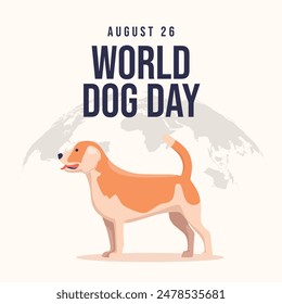 Vektorgrafik-Grafik des World Dog Day ideal für die World Dog Day Feier.