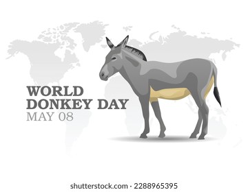 gráfico vectorial del día mundial del burro bueno para la celebración mundial del Día del burro. diseño plano. diseño de volante.ilustración plana.