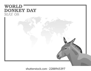 vector graphic of world donkey day good for world donkey day celebration. flat design. flyer design.flat illustration.