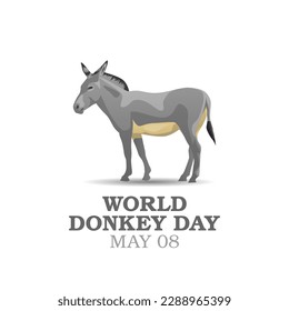 vector graphic of world donkey day good for world donkey day celebration. flat design. flyer design.flat illustration.