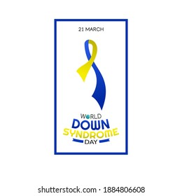 vector graphic of world down syndrome day good for world down syndrome day celebration. flat design. flyer design.flat illustration.	