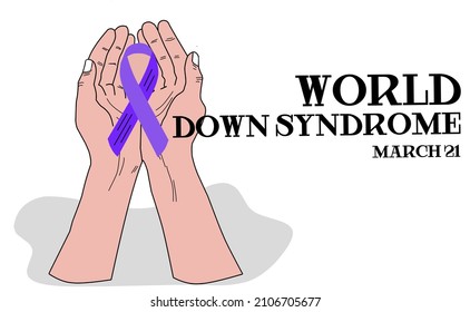 Vector graphic of world down syndrome day good for world down syndrome day celebration. flat design. flyer design.flat illustration.