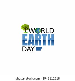 vector graphic of world earth day good for world earth day celebration. flat design. flyer design.flat illustration.