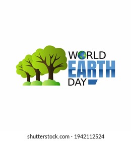 vector graphic of world earth day good for world earth day celebration. flat design. flyer design.flat illustration.