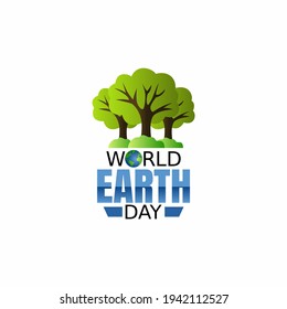 vector graphic of world earth day good for world earth day celebration. flat design. flyer design.flat illustration.
