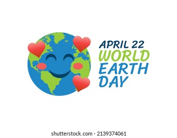 vector graphic of world earth day good for world earth day celebration. flat design. flyer design.flat illustration.