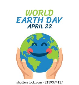gráfico vectorial del día mundial de la tierra bueno para la celebración del Día Mundial de la Tierra. diseño plano. diseño de volante.ilustración plana.