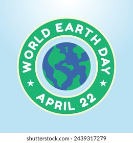 vector graphic of World Earth Day ideal for World Earth Day celebration.