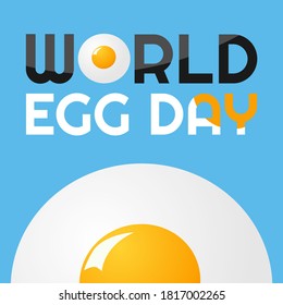 Vector graphic of world egg day good for world egg day celebration. flat design. flyer design.flat illustration.