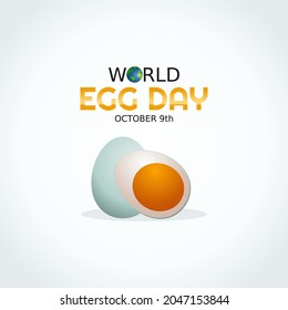 vector graphic of world egg day good for world egg day celebration. flat design. flyer design.flat illustration.