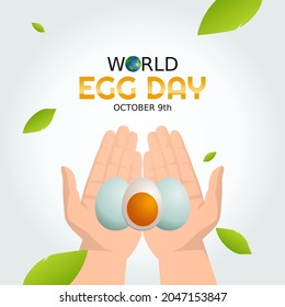 vector graphic of world egg day good for world egg day celebration. flat design. flyer design.flat illustration.