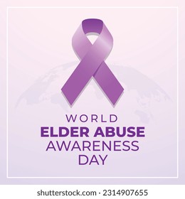 vector graphic of World Elder Abuse Awareness Day good for World Elder Abuse Awareness Day celebration. flat design. flyer design.flat illustration.