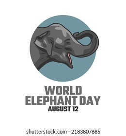 vector graphic of world elephant day good for world elephant day celebration. flat design. flyer design.flat illustration.