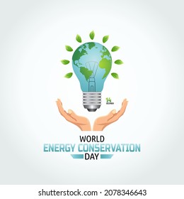 vector graphic of world energy conservation day good for world energy conservation day celebration. flat design. flyer design.flat illustration. - Shutterstock ID 2078346643