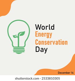 vector graphic of World Energy Conservation Day good for national World Energy Conservation Day celebration. flat design. flyer design.flat illustration.