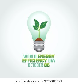 vector graphic of world energy efficiency day good for world energy efficiency day celebration. flat design. flyer design.flat illustration.