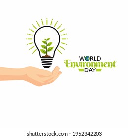 Vektorgrafik der Welt Umwelt Tag gut für die Welt Umwelt Tag Feier. flaches Design. flyer design.flache Illustration.