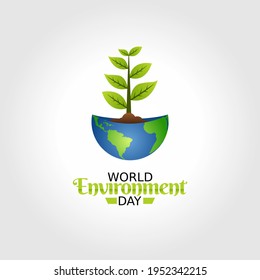 vector graphic of world environment day good for world environment day celebration. flat design. flyer design.flat illustration.