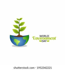 vector graphic of world environment day good for world environment day celebration. flat design. flyer design.flat illustration.