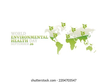 gráfico vectorial del día mundial de la salud ambiental bueno para la celebración del Día Mundial de la Salud Ambiental. diseño plano. diseño de volante.ilustración plana.