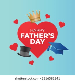 vector graphic of World Fathers Day good for World Fathers Day celebration. flat design. flyer design.flat illustration.