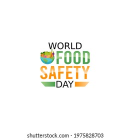 vector graphic of world food safety day good for world food safety day celebration. flat design. flyer design.flat illustration.