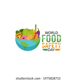 vector graphic of world food safety day good for world food safety day celebration. flat design. flyer design.flat illustration.