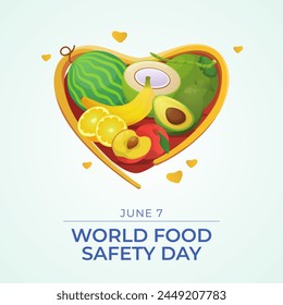 Gráfico de Vector del Día Mundial de la Seguridad Alimentaria ideal para la celebración del Día Mundial de la Seguridad Alimentaria.	