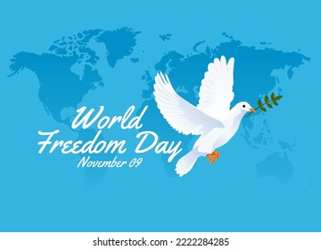 vector graphic of world freedom day good for world freedom day celebration. flat design. flyer design.flat illustration.