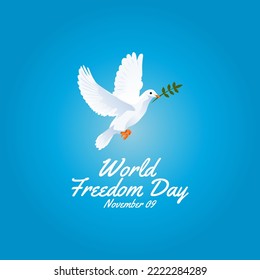 gráfico vectorial del día mundial de la libertad, bueno para la celebración del Día Mundial de la Libertad. diseño plano. diseño de volante.ilustración plana.