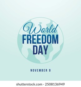 Vector gráfico del Día Mundial de la Libertad ideal para la celebración del Día Mundial de la Libertad.