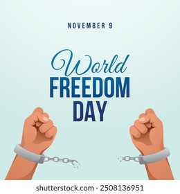 Vector gráfico del Día Mundial de la Libertad ideal para la celebración del Día Mundial de la Libertad.