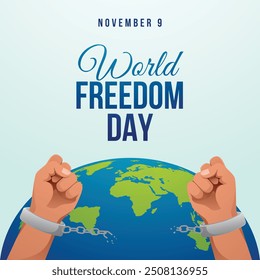 Vector gráfico del Día Mundial de la Libertad ideal para la celebración del Día Mundial de la Libertad.