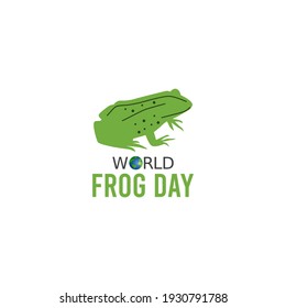 vector graphic of world frog day good for world frog day celebration. flat design. flyer design.flat illustration.