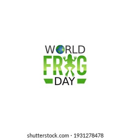 vector graphic of world frog day good for world frog day celebration. flat design. flyer design.flat illustration.