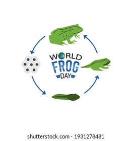 vector graphic of world frog day good for world frog day celebration. flat design. flyer design.flat illustration.