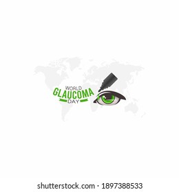 vector graphic of world glaucoma day good for world glaucoma day celebration. flat design. flyer design.flat illustration.
