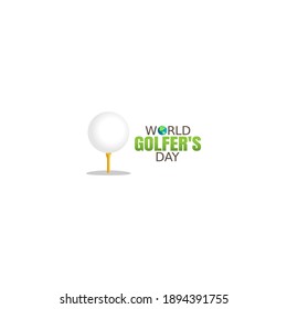 vector graphic of world golfers day good for world golfers day celebration. flat design. flyer design.flat illustration.