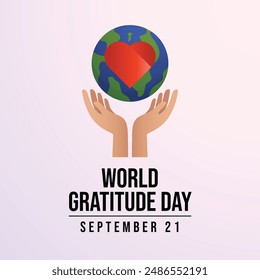 vector graphic of World Gratitude Day ideal for World Gratitude Day celebration.
