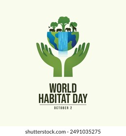 vector graphic of World Habitat Day ideal for World Habitat Day celebration.